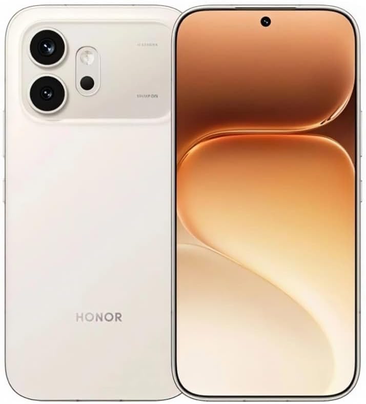 HONOR 600 5G, 8GB RAM + 256GB Storage, 200MP AI Camera, 7000mAh Silicon-Carbon Battery, 80W HONOR SuperCharge, 6.57" AMOLED 120Hz Display, Golden White