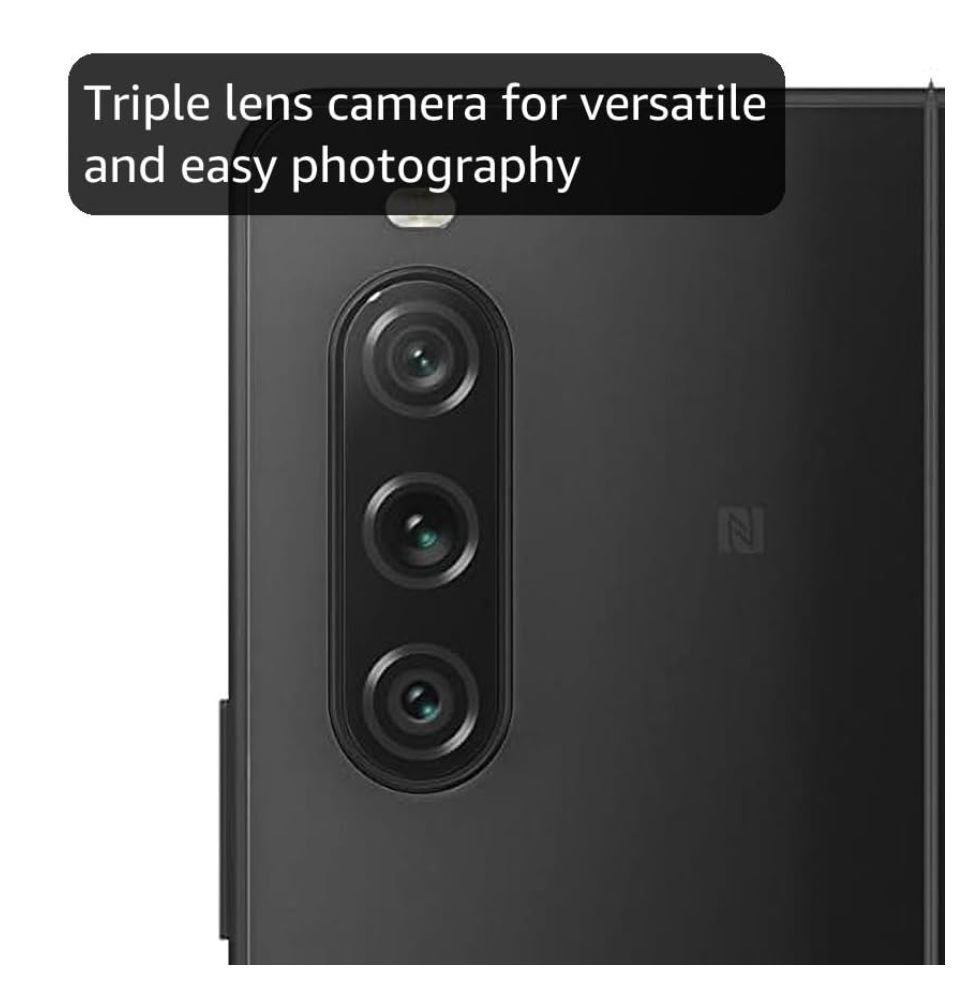 Sony Xperia 10 V Black - 6.1 Inch 21:9 Wide OLED - Triple lens - Lightweight & Compact - 3.5 mm audio jack - Android 13 - SIM free - 6GB RAM - 128GB Storage - IP65/68 rating - Dual SIM hybrid *1