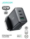 Flash memory series 32W A+2C three-port charger with QC 3.0 support. Wall travel adapter 32W fast power charger, compatible with Samsung AFC, Huawei SCP and other lower versions of iPhone-Etc. Black